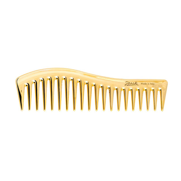 Jäneke Bürste Für Körper – Oval, Mit Goldenen Spitzen Und Weißen Igeln, Made In Italy, 41 G