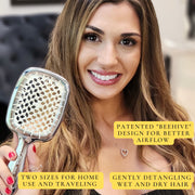 Janeke Golden Superbrush Rectangular Hairbrush-For Detangling and Styling