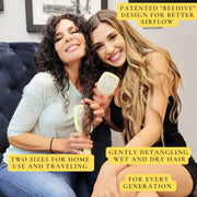 Janeke Golden Superbrush Rectangular Hairbrush-For Detangling and Styling