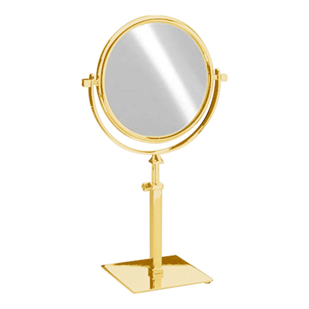 Free Standing Extensible Round Double Face Mirror