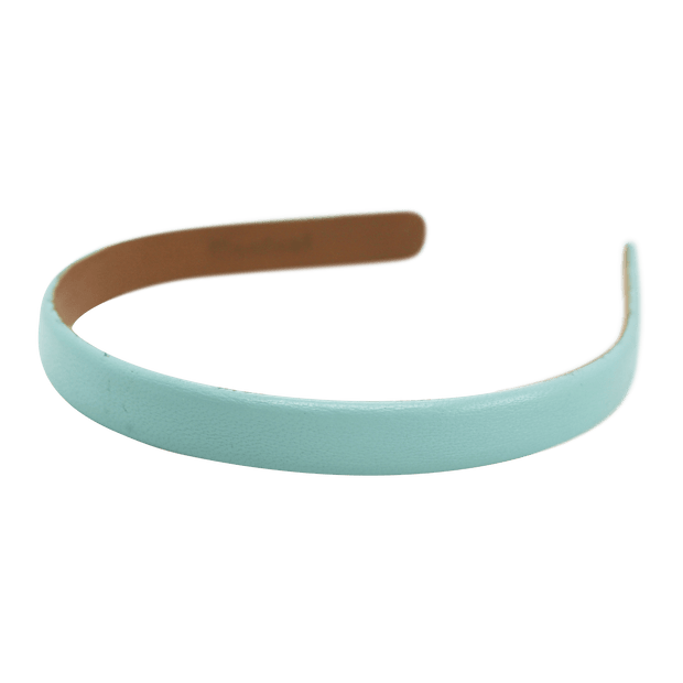 Wardani leather headband 5/8" aqua