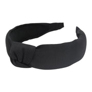 Anna Fashion turban knot headband black grosgrain