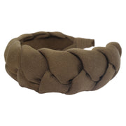 Anna Fashion braid headband grosgrain light brown