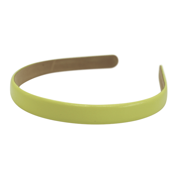 Wardani leather headband 5/8" citrus yellow