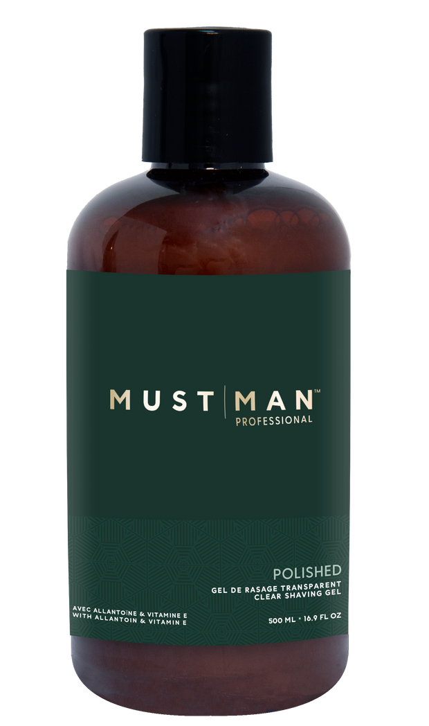 Must Man - Polished - Clear Shaving Gel, 16.9 Oz.