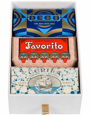 Claus Porto Deco Gift Box - Banho, Ilyria, & Madrigal, 3 - 5.3 oz. Bath Soap Gift Set