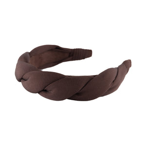 Anna Fashion twist grosgrain headband dark brown