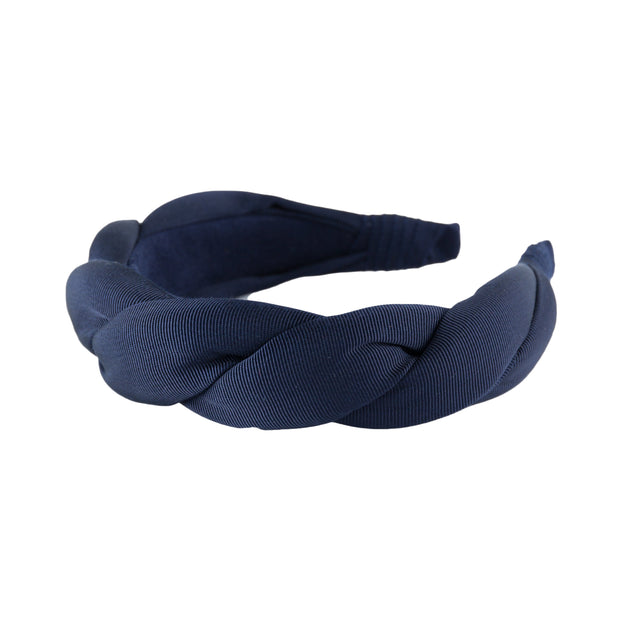 Anna Fashion twist grosgrain headband navy